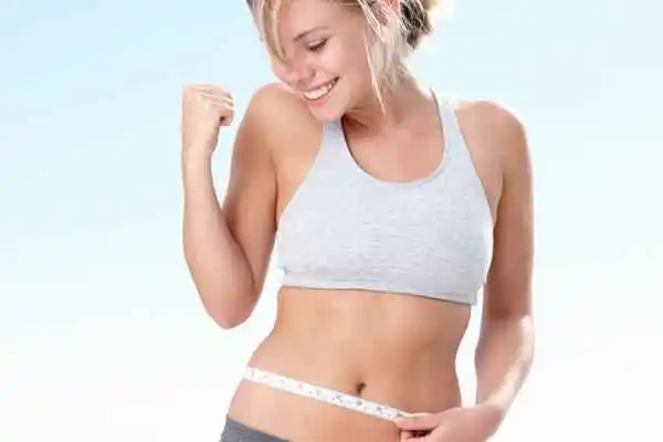 woman happy after fat reduction treatment Bexley
