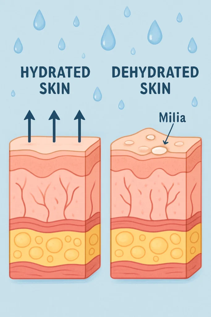 The importance of hydration and milia production Bexley